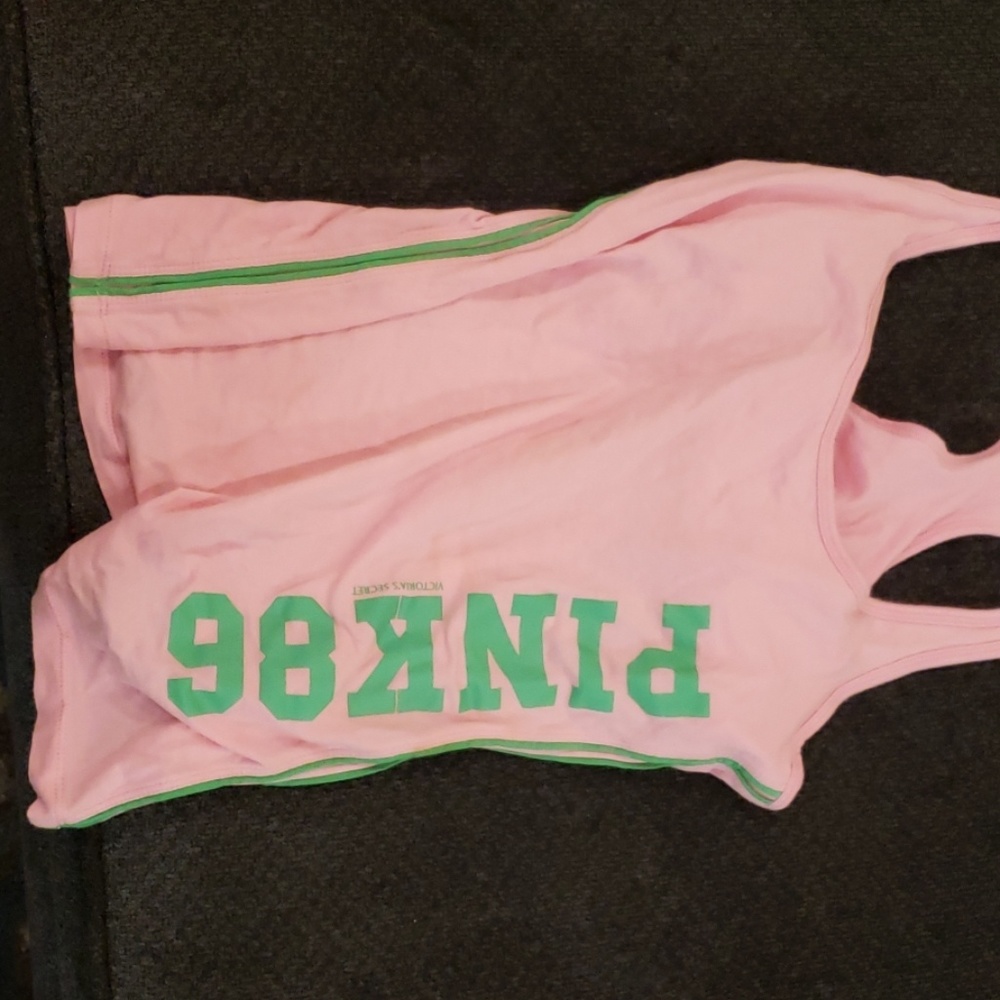 Vintage Victoria secret pink tank with shelf bra